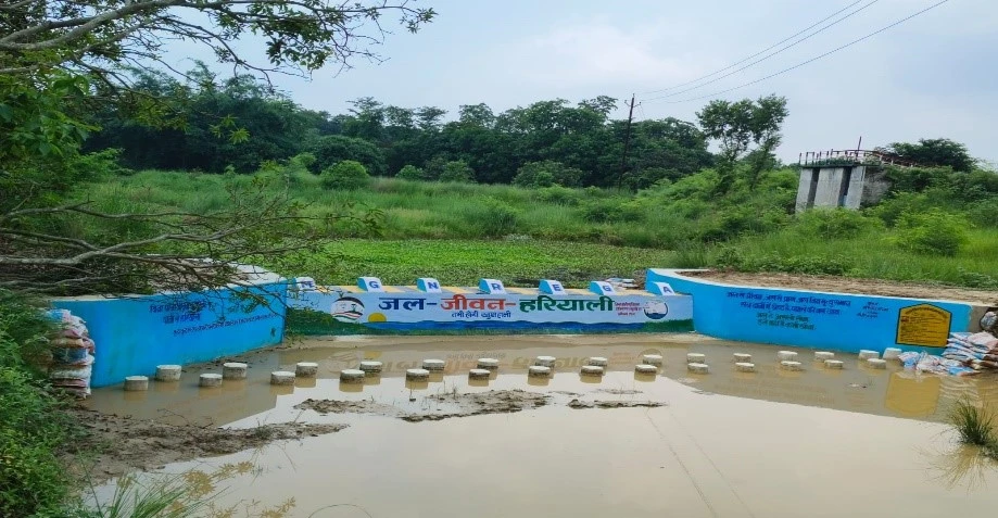 Water conservation structure under Jal-Jeevan-Hariyali Abhiyan